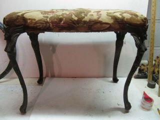 Vintage Antique Furniture Foot Stool With Ornate Legs