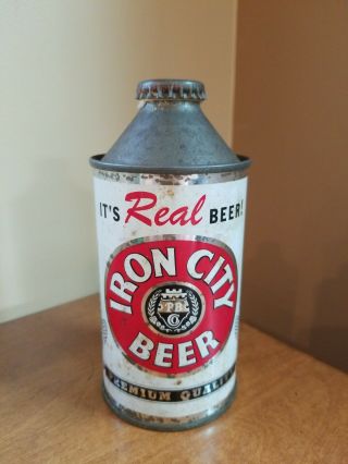Vintage Iron City Cone Top Beer Can 1950s