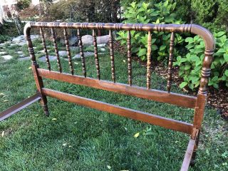 Antique Jenny Lind Spool Style Spindle Bed With Side Rails 3