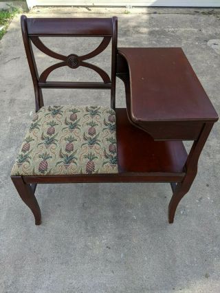 Antique Gossip Bench / Telephone Table (B.  F.  Huntley Furniture Company) 2