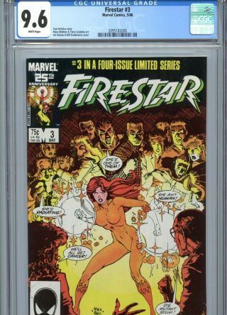 Firestar 3 Cgc 9.  6 White Pages X - Men Art Adams Cover Marvel Comics 1986