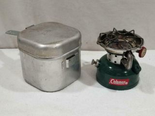 Vintage 1964 Coleman 502 Camping Stove W Case & Handle Usa Ship