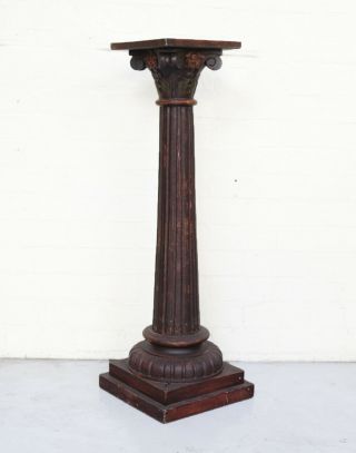 Vintage American Wood Pedestal Column Form
