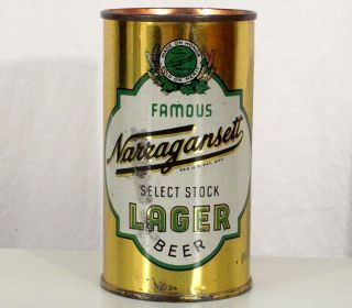 Narragansett Irtp Select Stock Lager Beer Can Cranston,  Rhode Island Ri Vintage,