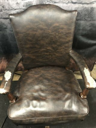 Vintage B.  L.  Marble Chair Co.  Leather Office Chair 2