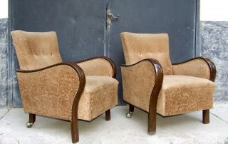 Art Deco Armchairs,  Club Chairs,  Cocktail Chairs.  1920s Vintage Antique.
