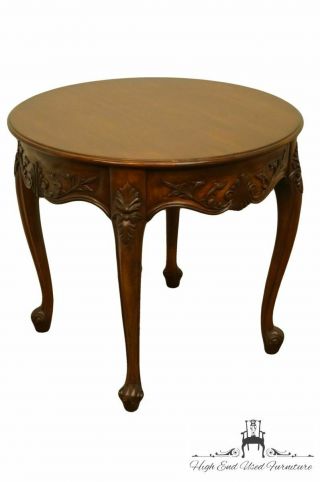 Cresent Furniture Solid Cherry Traditional Queen Anne Style 28 " Round Accent.