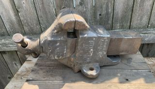 Vintage Reed Mfg Co Erie Pa No.  104 Bench Vise 4 " Jaws 42lb Usa Made Machinist