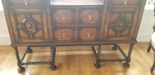 English Antique Oak Sideboard Buffet | Dining Room Furniture Cabinet 2