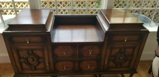 English Antique Oak Sideboard Buffet | Dining Room Furniture Cabinet 3