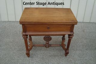 60699 Antique Victorian Sewing Stand Flip Top Table