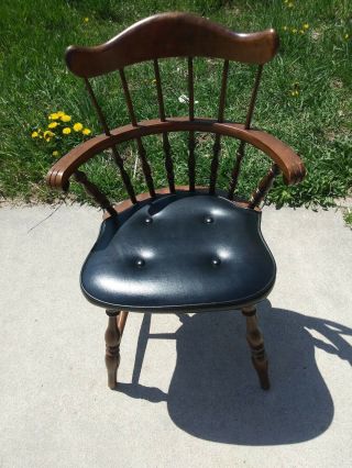 Vintage Nichols And Stone Black Padded Desk Or Dining Chair