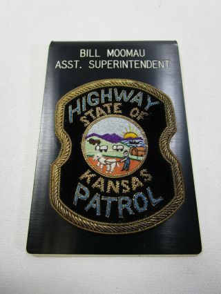 Kansas Highway Patrol State Police Trooper Uniform Vintage Patch Pocket