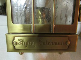 Antique Vintage Flying Dutchman Brass Light Lamp Lantern Pair 3