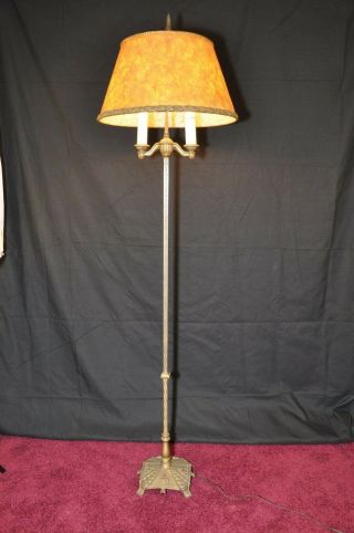 Rembrandt Art Deco Floor Lamp With Antique Isinglass Mica Shade