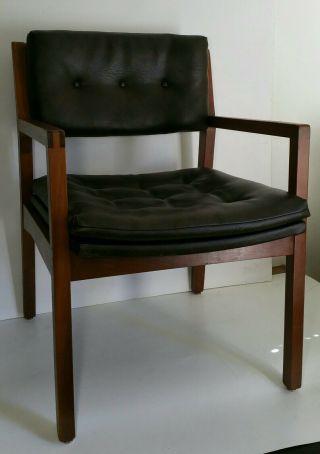 Indiana Chair Co.  - Vintage Mid Century Modern Solid Wood Armchair Lounge Chair