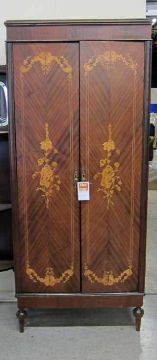 Antique French Armoire Marquetry Inlay With Satinwood