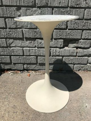 Vintage Burke Mid Century Modern Tulip Side Table Base Only White Mcm Very Good