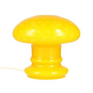 A Vintage Yellow Glass Mushroom Lamp Circa 1970 Italian ?