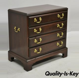 Ethan Allen Georgian Court Small Cherry Four Drawer Chest Nightstand End Table