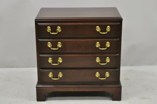 Ethan Allen Georgian Court Small Cherry Four Drawer Chest Nightstand End Table 2