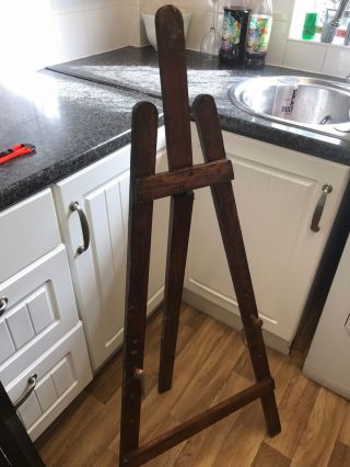 Vintage Early Wooden French Painting Artists Easel Adjustable Art Stand
