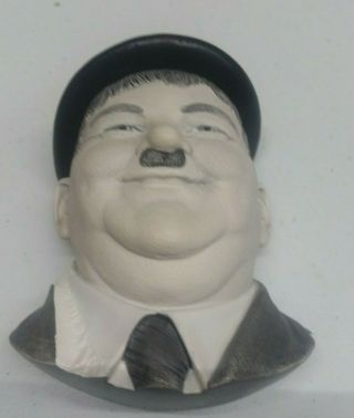Vintage Oliver Hardy Chalkware By Legend Products F Wright 1984 Black & White