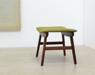 1950s Vintage Danish Modern TEAK Stool Chair Ottoman Mid Century Wegner Juhl Era 2