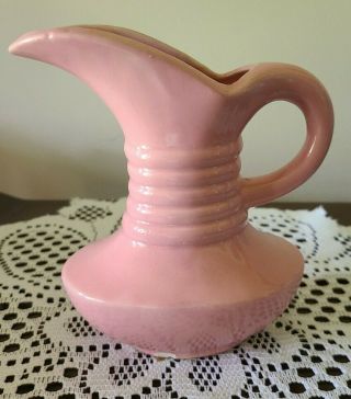 Vintage Mcm Pink Ceramic Vase/pitcher