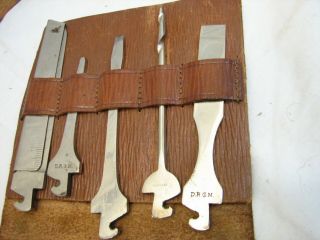 DGRM Vintage Pocket Knife Handle Multi - Tool Saw File Pouch Screwdriver Hammer 3