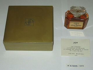 Vintage Jean Patou Joy Baccarat Perfume Bottle/box 1 Oz - Sealed/full - 2 1/4 "
