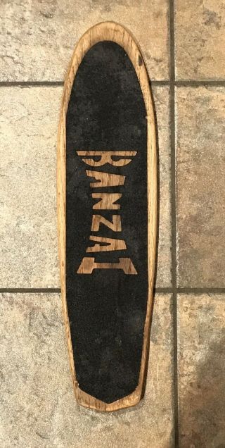 Vintage Banzai Tall Oak 24” Skateboard Deck 70s
