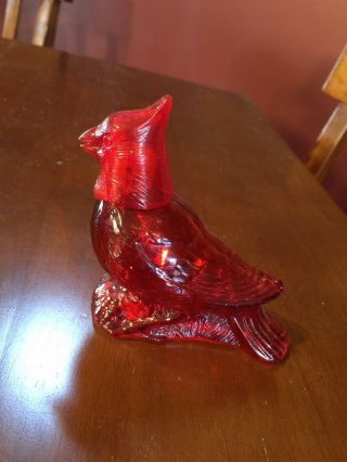 Vintage Avon Red Cardinal Bird Glass Bottle Charisma Cologne Perfume 2 Fl Oz