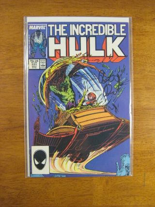 Wow Incredible Hulk 331 Signed By Peter David