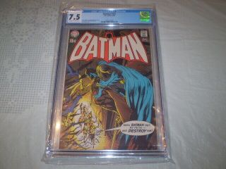 Vintage 1970 Batman 221 D.  C.  Comic Book Cgc 7.  5