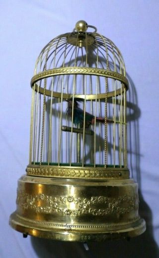 Vintage Bontem Singing Bird in Cage Automaton Music Box Made In France (PARTS) 2