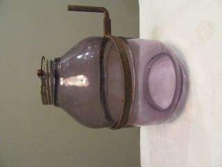Very Unusual Hoosier Cabinet Hanging Amethyst Color Sugar Jar