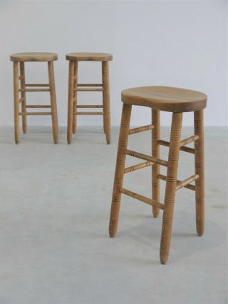 1950s Vintage Bar Stool By Chambron Guillerme France Chapo Perriand