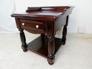 Mid Century 1970s Ethan Allen Dry Sink Style Old Olde Tavern Pine Side End Table