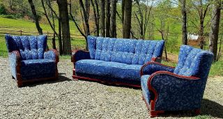 Antique Sofa And Chairs.  Art Deco Style From Scandinavia.  Very Well Constructed.