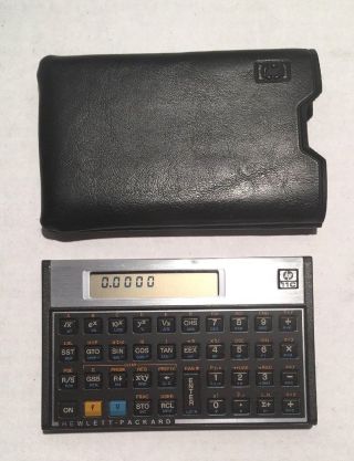 Vintage Hewlett - Packard Hp 11c Scientific Calculator Hp - 11c W/ Slip Case