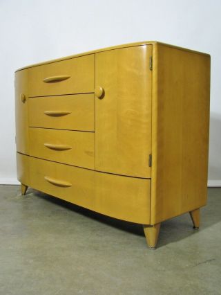 Rare Circa 1947 Heywood Wakefield M173 Credenza With Unique Full - Width Drawer