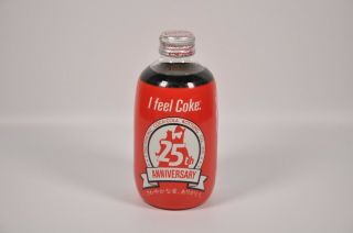 Vintage Coca Cola Bottle From Japan Michinoku Bottling 25th Anniversary Full
