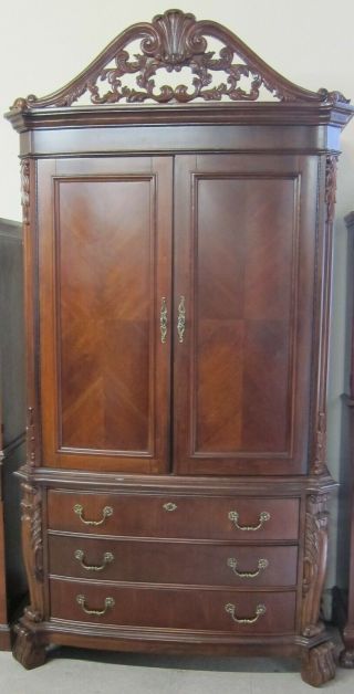 Mahogany Armoire Hand Carved