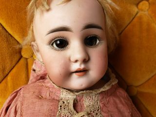 Antique Doll Bisque Head Kid Leather Body - Kestner? L 1/2 Made In Germany Tlc