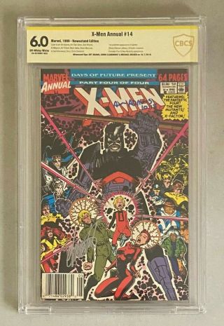 X - Men Annual 14 Marvel 1990 Adams Claremont Auto Cbcs 6.  0 Gambit 1st Appearance
