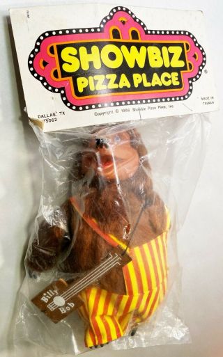 Vintage Showbiz Pizza Place Billy Bob Doll 9 " Org.  Package Rock - Afire