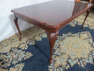 CHERRY ETHAN ALLEN CHIPPENDALE DINING ROOM TABLE SET CHERRY 2