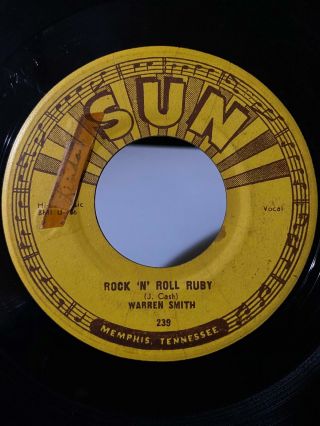 Rockabilly 45 Warren Smith Rock N Roll Ruby On Sun Hear
