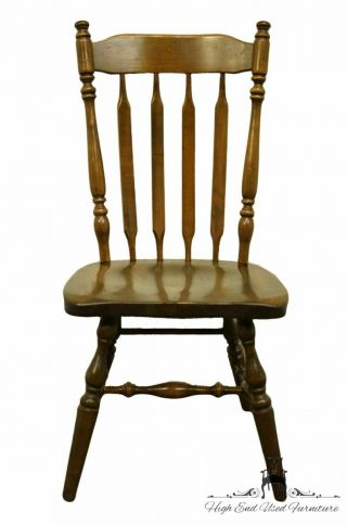 Ethan Allen Antiqued Pine Old Tavern Cattail Back Dining Side Chair 12 - 6011